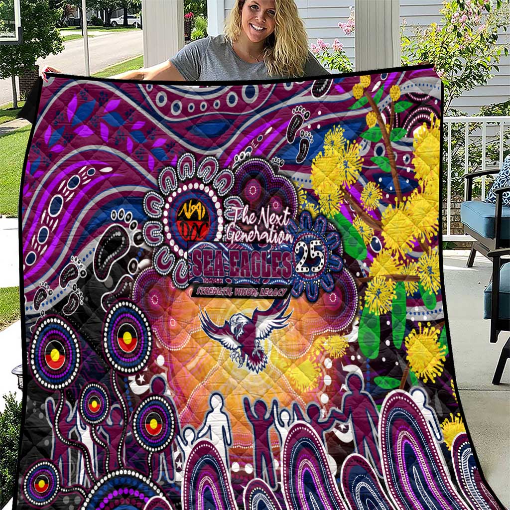 NAIDOC Week 2025 Sea Eagles Rugby Quilt Aboriginal Dot Painting