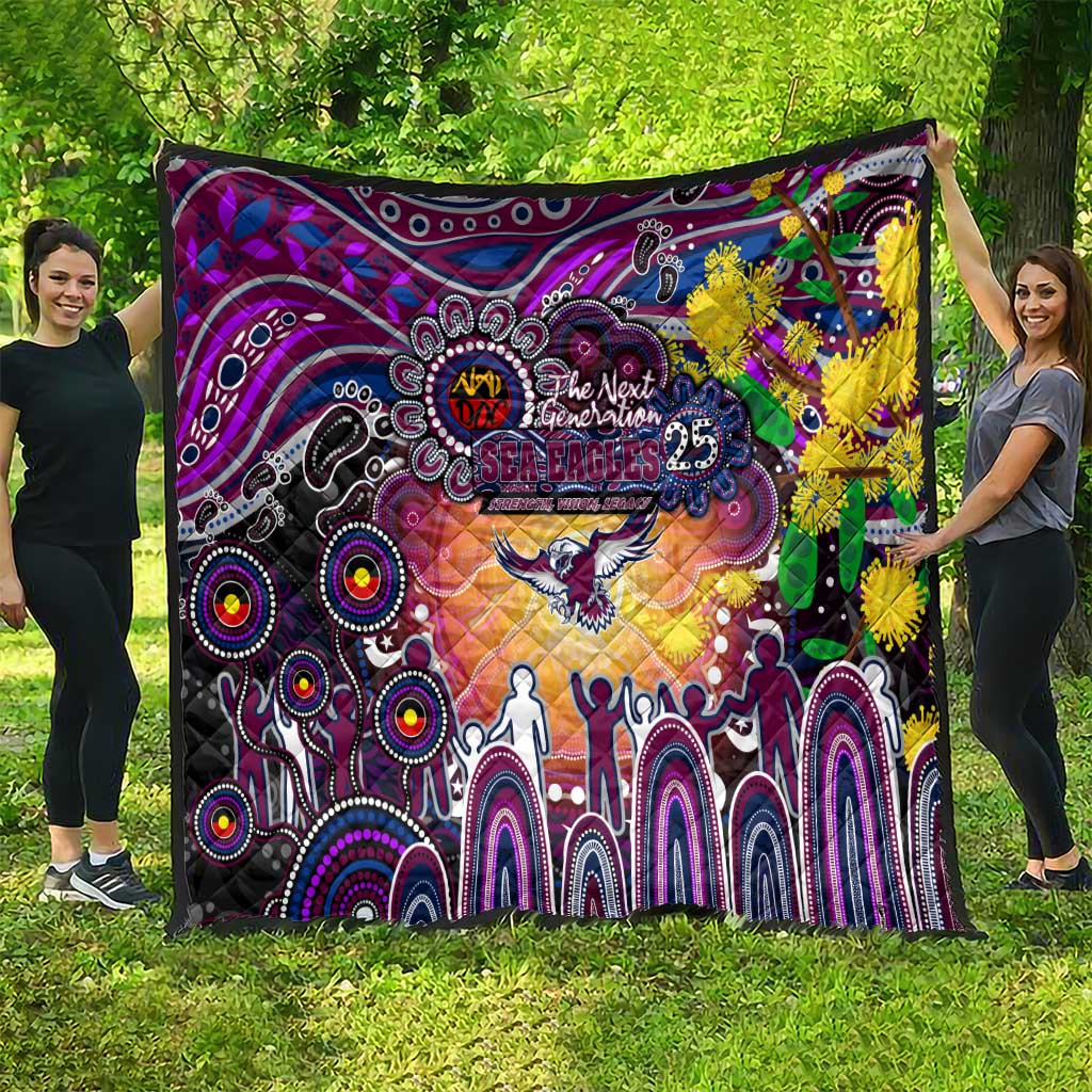 NAIDOC Week 2025 Sea Eagles Rugby Quilt Aboriginal Dot Painting
