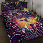 NAIDOC Week 2025 Sea Eagles Rugby Quilt Bed Set Aboriginal Dot Painting