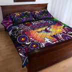 NAIDOC Week 2025 Sea Eagles Rugby Quilt Bed Set Aboriginal Dot Painting