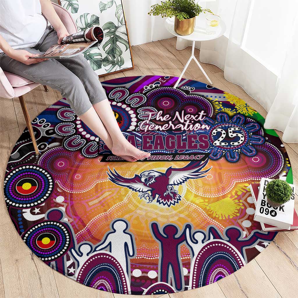 NAIDOC Week 2025 Sea Eagles Rugby Round Carpet Aboriginal Dot Painting