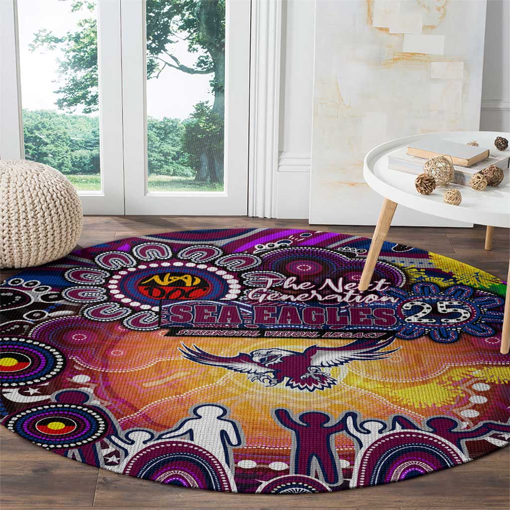 NAIDOC Week 2025 Sea Eagles Rugby Round Carpet Aboriginal Dot Painting