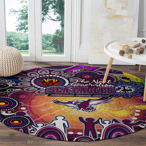 NAIDOC Week 2025 Sea Eagles Rugby Round Carpet Aboriginal Dot Painting