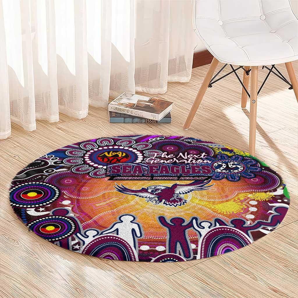 NAIDOC Week 2025 Sea Eagles Rugby Round Carpet Aboriginal Dot Painting