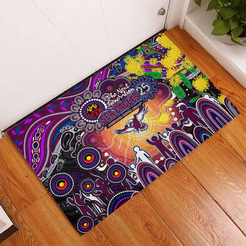 NAIDOC Week 2025 Sea Eagles Rugby Rubber Doormat Aboriginal Dot Painting