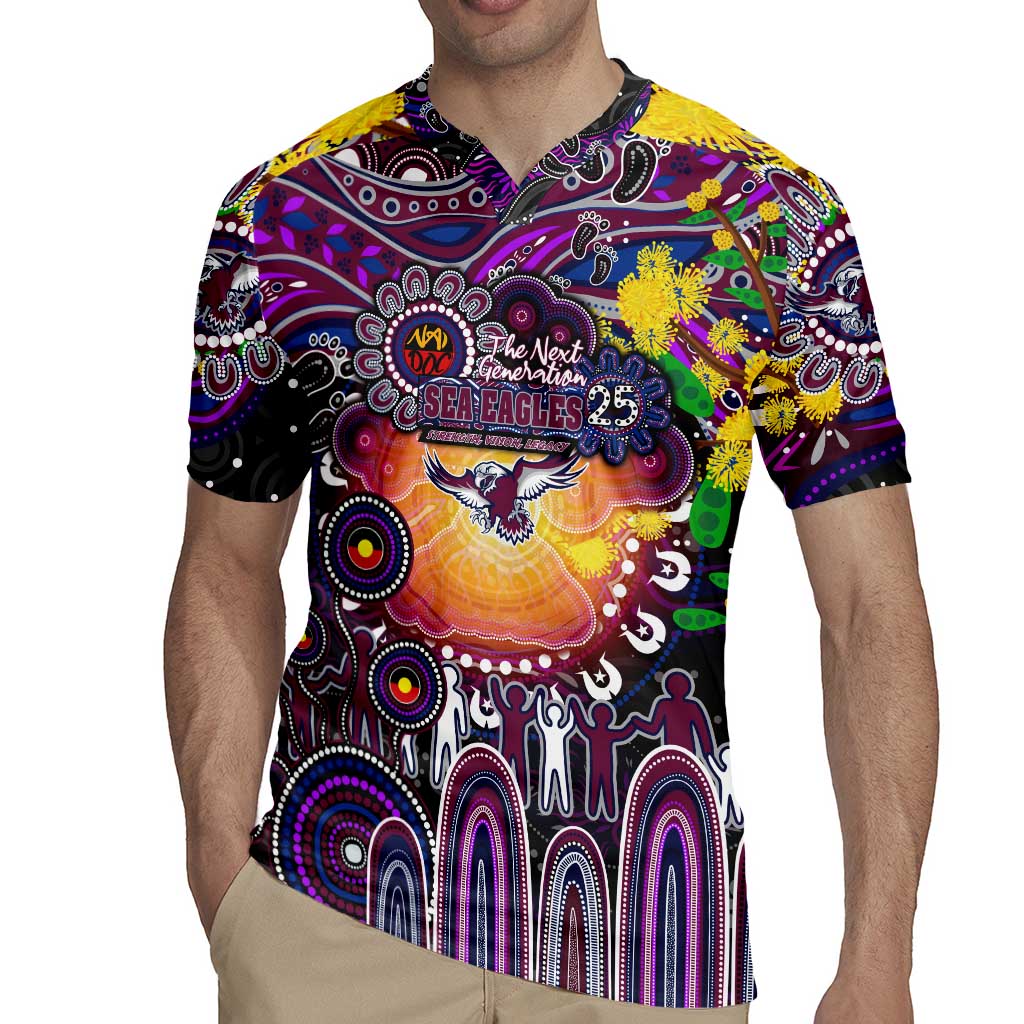 Personalised NAIDOC Week 2025 Sea Eagles Rugby Rugby Jersey Aboriginal Dot Painting