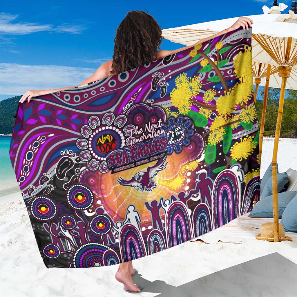 NAIDOC Week 2025 Sea Eagles Rugby Sarong Aboriginal Dot Painting