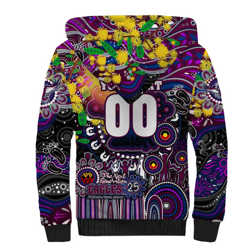 Personalised NAIDOC Week 2025 Sea Eagles Rugby Sherpa Hoodie Aboriginal Dot Painting