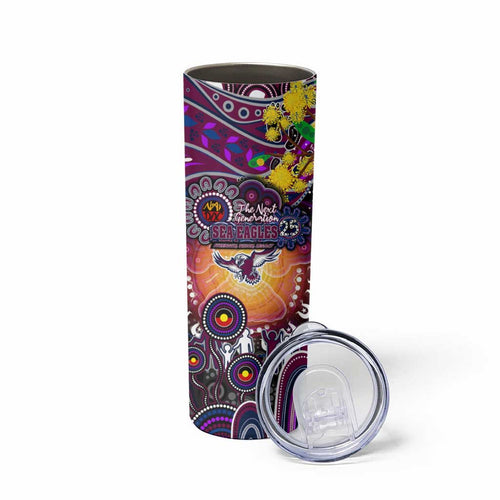 NAIDOC Week 2025 Sea Eagles Rugby Skinny Tumbler Aboriginal Dot Painting