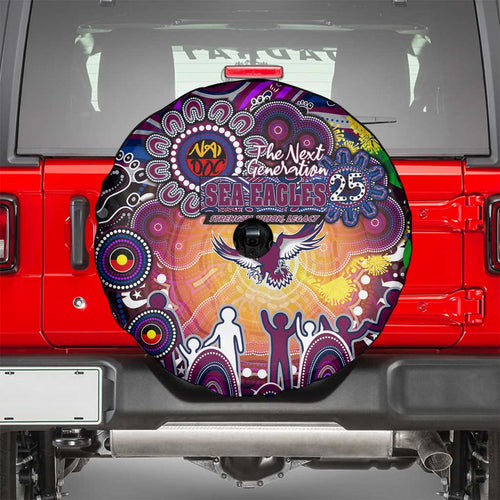 NAIDOC Week 2025 Sea Eagles Rugby Spare Tire Cover Aboriginal Dot Painting