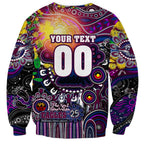 Personalised NAIDOC Week 2025 Sea Eagles Rugby Sweatshirt Aboriginal Dot Painting