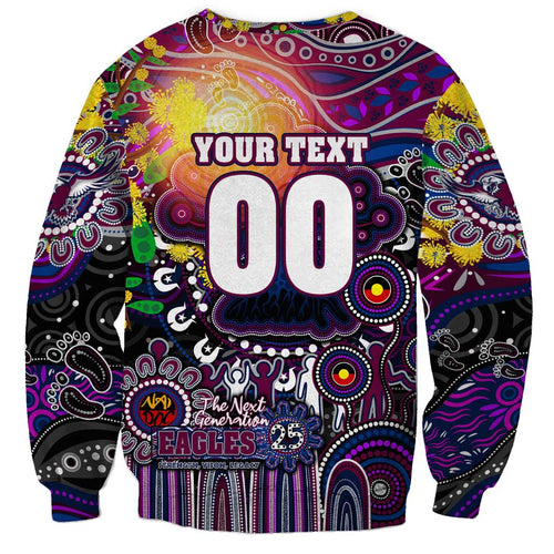 Personalised NAIDOC Week 2025 Sea Eagles Rugby Sweatshirt Aboriginal Dot Painting