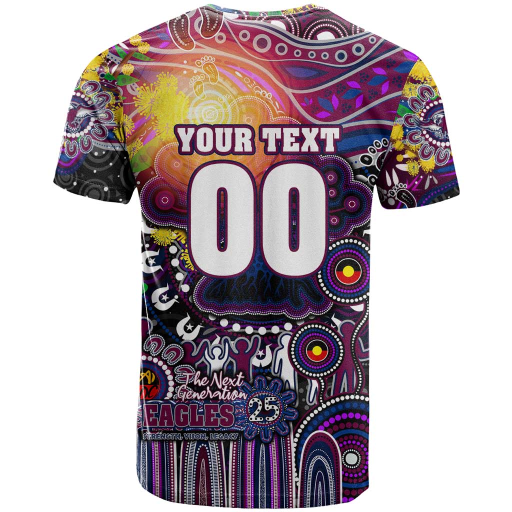 Personalised NAIDOC Week 2025 Sea Eagles Rugby T Shirt Aboriginal Dot Painting