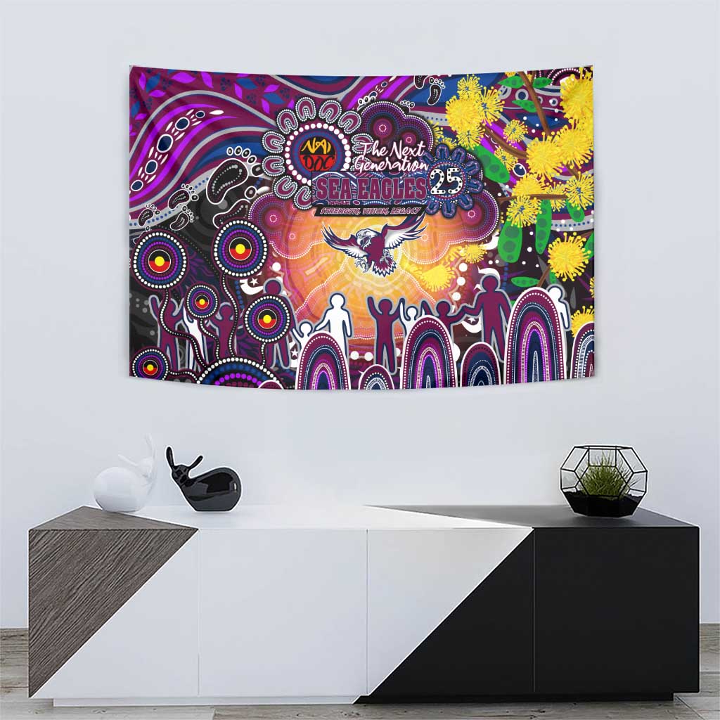 NAIDOC Week 2025 Sea Eagles Rugby Tapestry Aboriginal Dot Painting