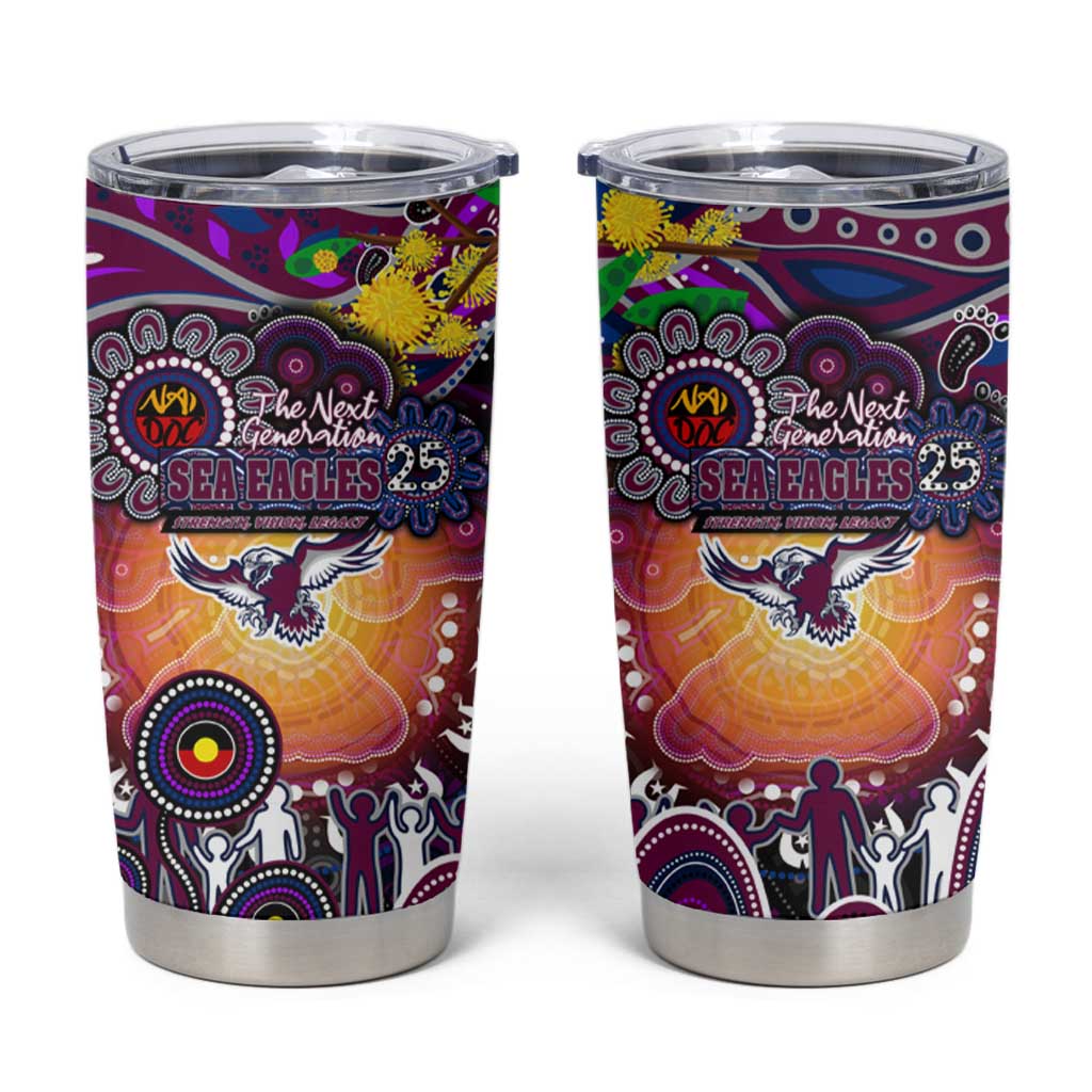 NAIDOC Week 2025 Sea Eagles Rugby Tumbler Cup Aboriginal Dot Painting