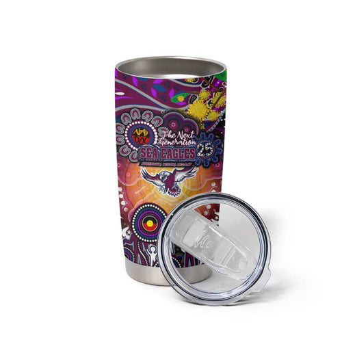 NAIDOC Week 2025 Sea Eagles Rugby Tumbler Cup Aboriginal Dot Painting