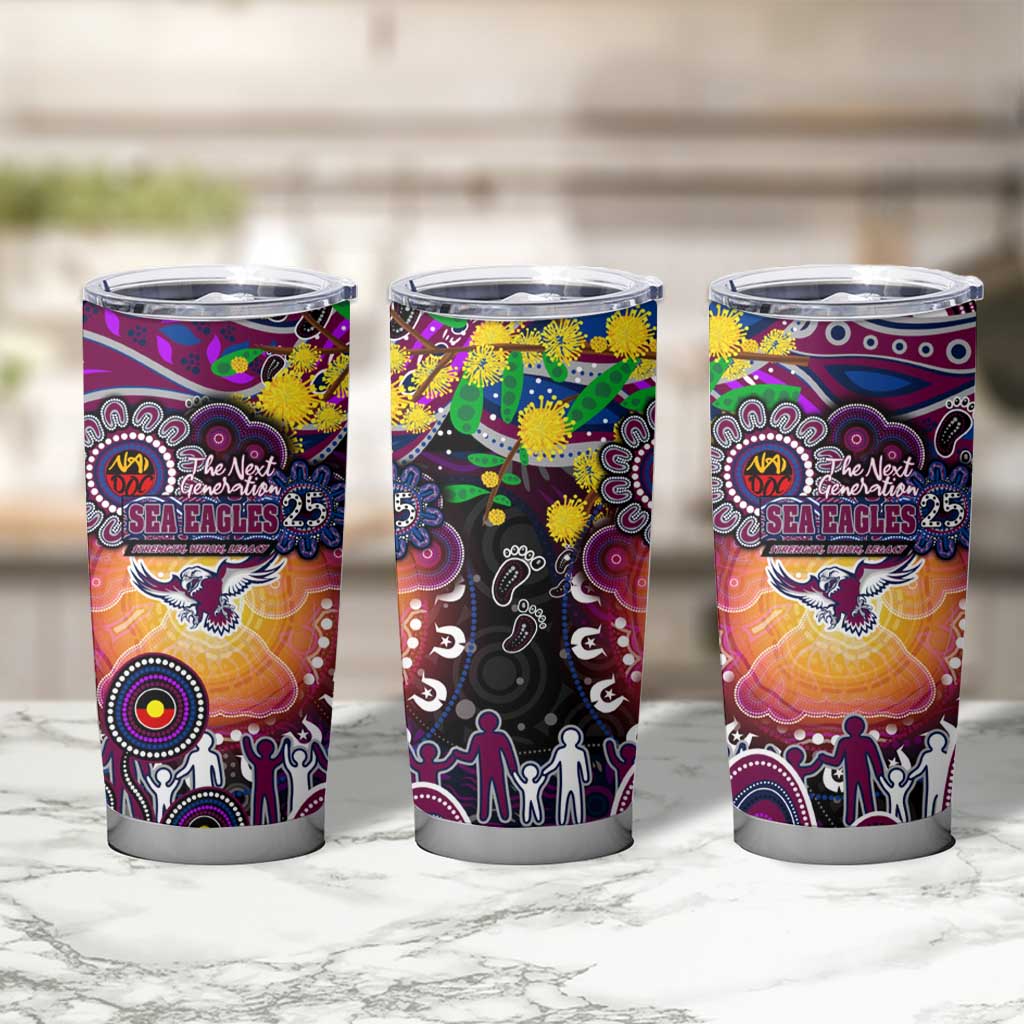 NAIDOC Week 2025 Sea Eagles Rugby Tumbler Cup Aboriginal Dot Painting