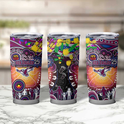 NAIDOC Week 2025 Sea Eagles Rugby Tumbler Cup Aboriginal Dot Painting