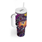 NAIDOC Week 2025 Sea Eagles Rugby Tumbler With Handle Aboriginal Dot Painting