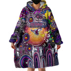 Personalised NAIDOC Week 2025 Sea Eagles Rugby Wearable Blanket Hoodie Aboriginal Dot Painting