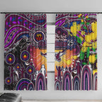 NAIDOC Week 2025 Sea Eagles Rugby Window Curtain Aboriginal Dot Painting