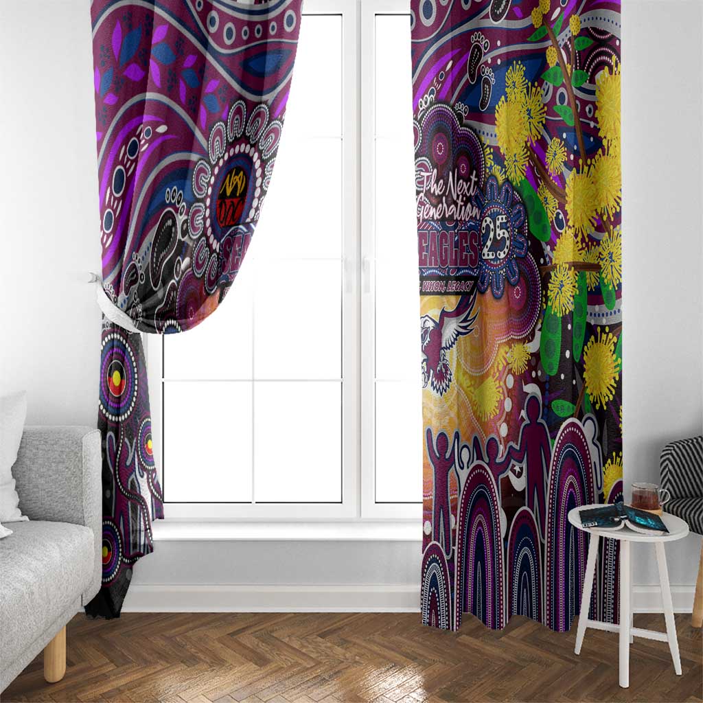 NAIDOC Week 2025 Sea Eagles Rugby Window Curtain Aboriginal Dot Painting