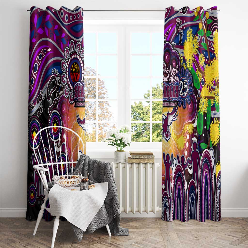 NAIDOC Week 2025 Sea Eagles Rugby Window Curtain Aboriginal Dot Painting