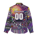 Personalised NAIDOC Week 2025 Sea Eagles Rugby Women Casual Shirt Aboriginal Dot Painting