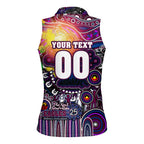 Personalised NAIDOC Week 2025 Sea Eagles Rugby Women Sleeveless Polo Shirt Aboriginal Dot Painting