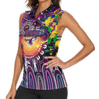 Personalised NAIDOC Week 2025 Sea Eagles Rugby Women Sleeveless Polo Shirt Aboriginal Dot Painting