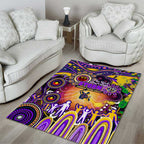 NAIDOC Week 2025 Storm Rugby Area Rug Aboriginal Dot Painting