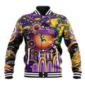 Personalised NAIDOC Week 2025 Storm Rugby Baseball Jacket Aboriginal Dot Painting