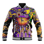 Personalised NAIDOC Week 2025 Storm Rugby Baseball Jacket Aboriginal Dot Painting