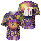 Personalised NAIDOC Week 2025 Storm Rugby Baseball Jersey Aboriginal Dot Painting