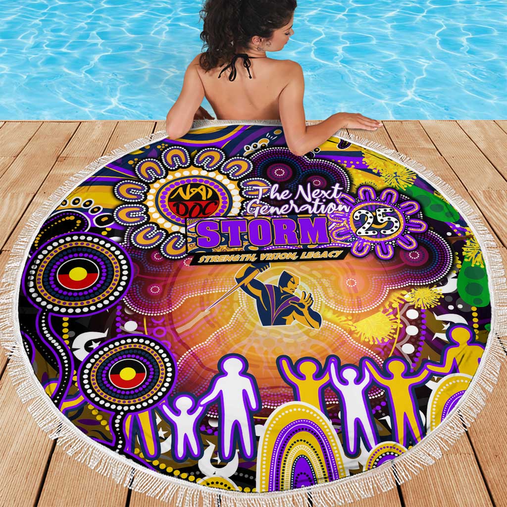 NAIDOC Week 2025 Storm Rugby Beach Blanket Aboriginal Dot Painting