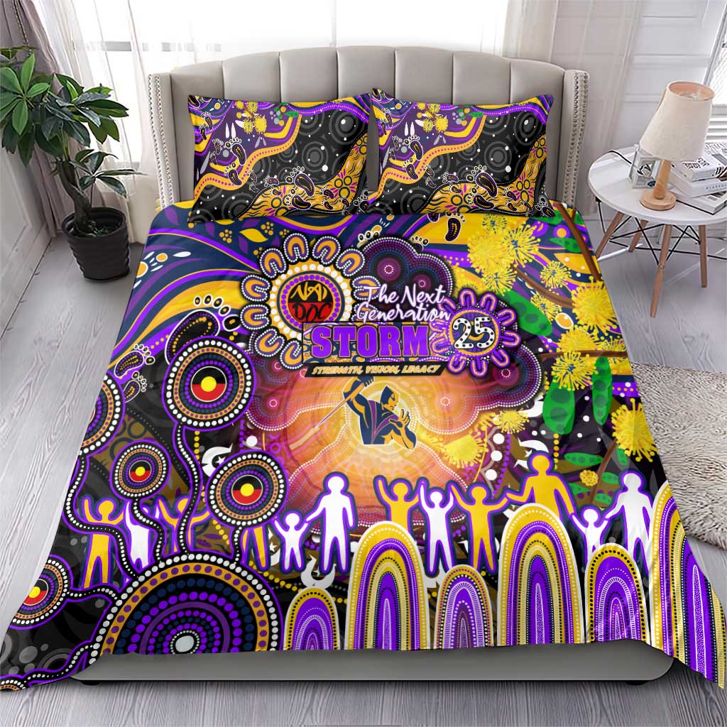 NAIDOC Week 2025 Storm Rugby Bedding Set Aboriginal Dot Painting