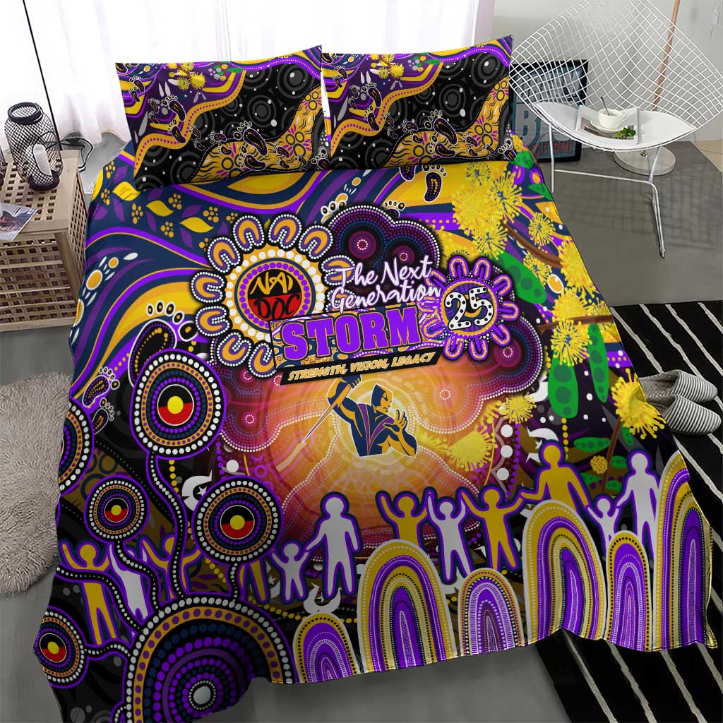 NAIDOC Week 2025 Storm Rugby Bedding Set Aboriginal Dot Painting