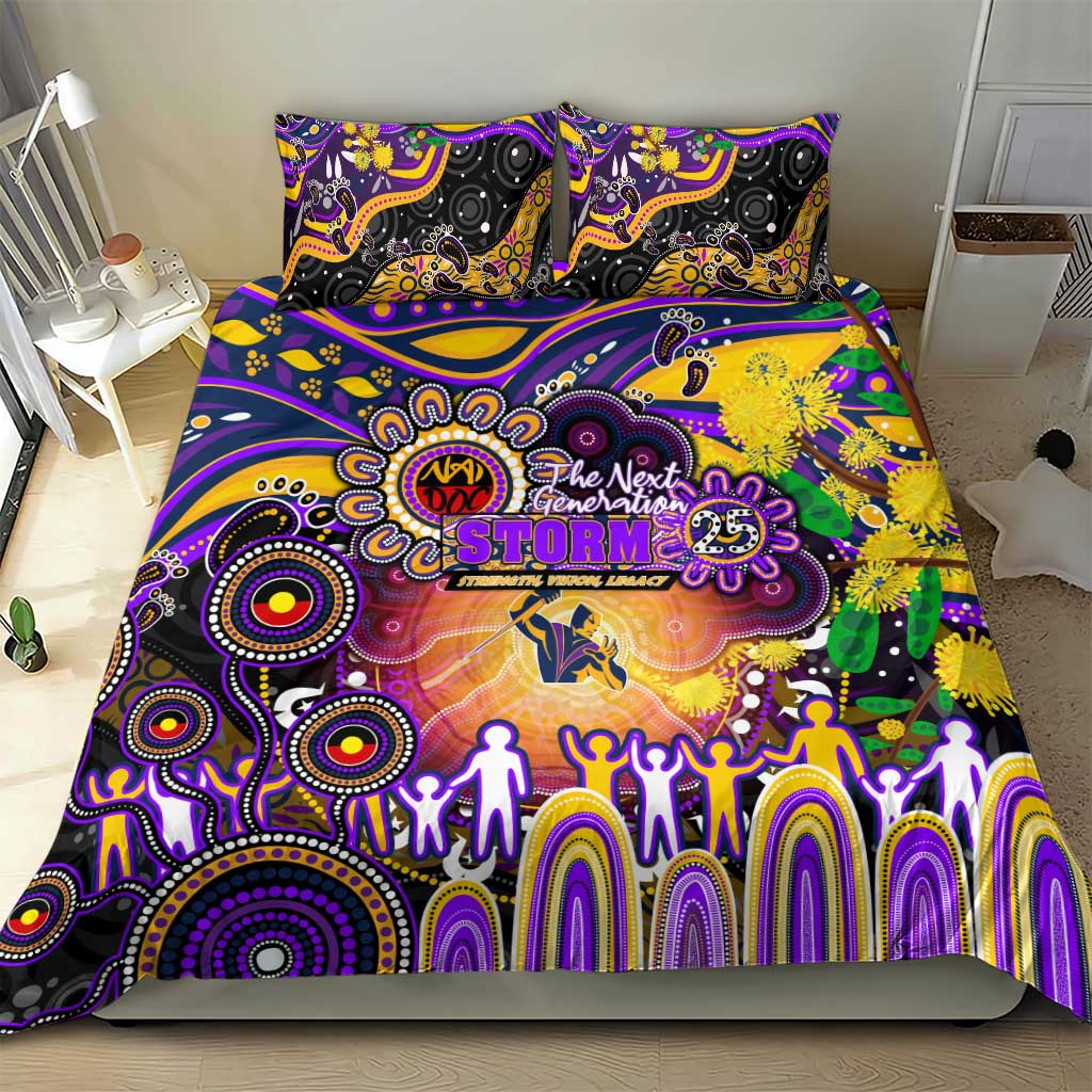 NAIDOC Week 2025 Storm Rugby Bedding Set Aboriginal Dot Painting
