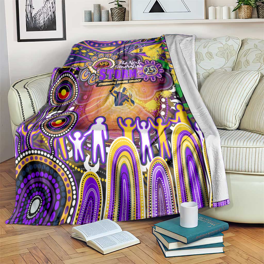 NAIDOC Week 2025 Storm Rugby Blanket Aboriginal Dot Painting