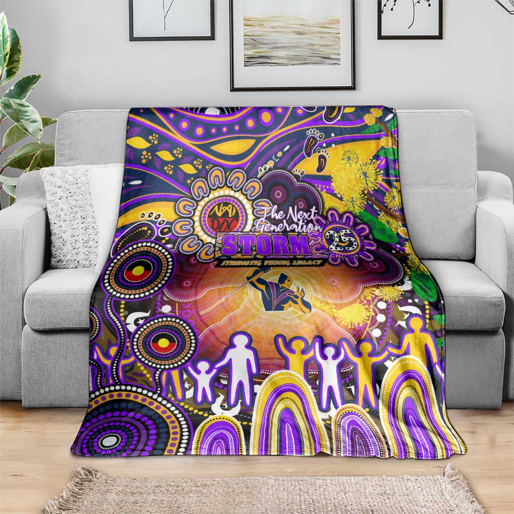 NAIDOC Week 2025 Storm Rugby Blanket Aboriginal Dot Painting