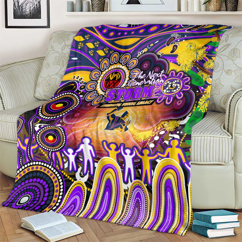 NAIDOC Week 2025 Storm Rugby Blanket Aboriginal Dot Painting