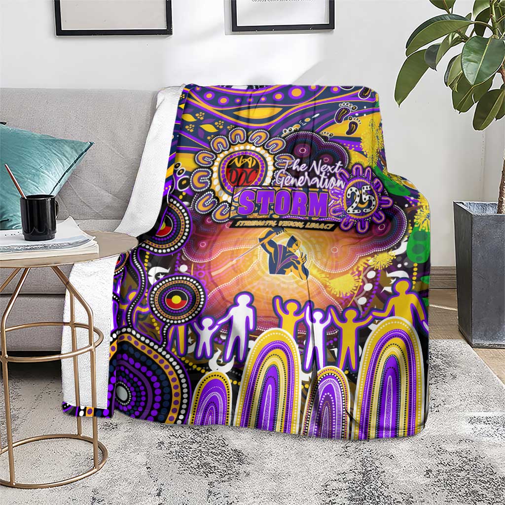 NAIDOC Week 2025 Storm Rugby Blanket Aboriginal Dot Painting