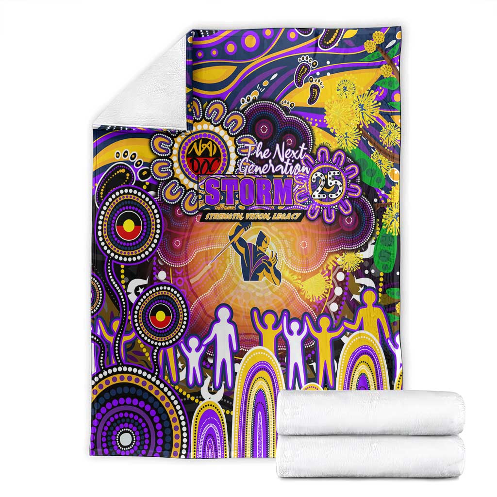 NAIDOC Week 2025 Storm Rugby Blanket Aboriginal Dot Painting