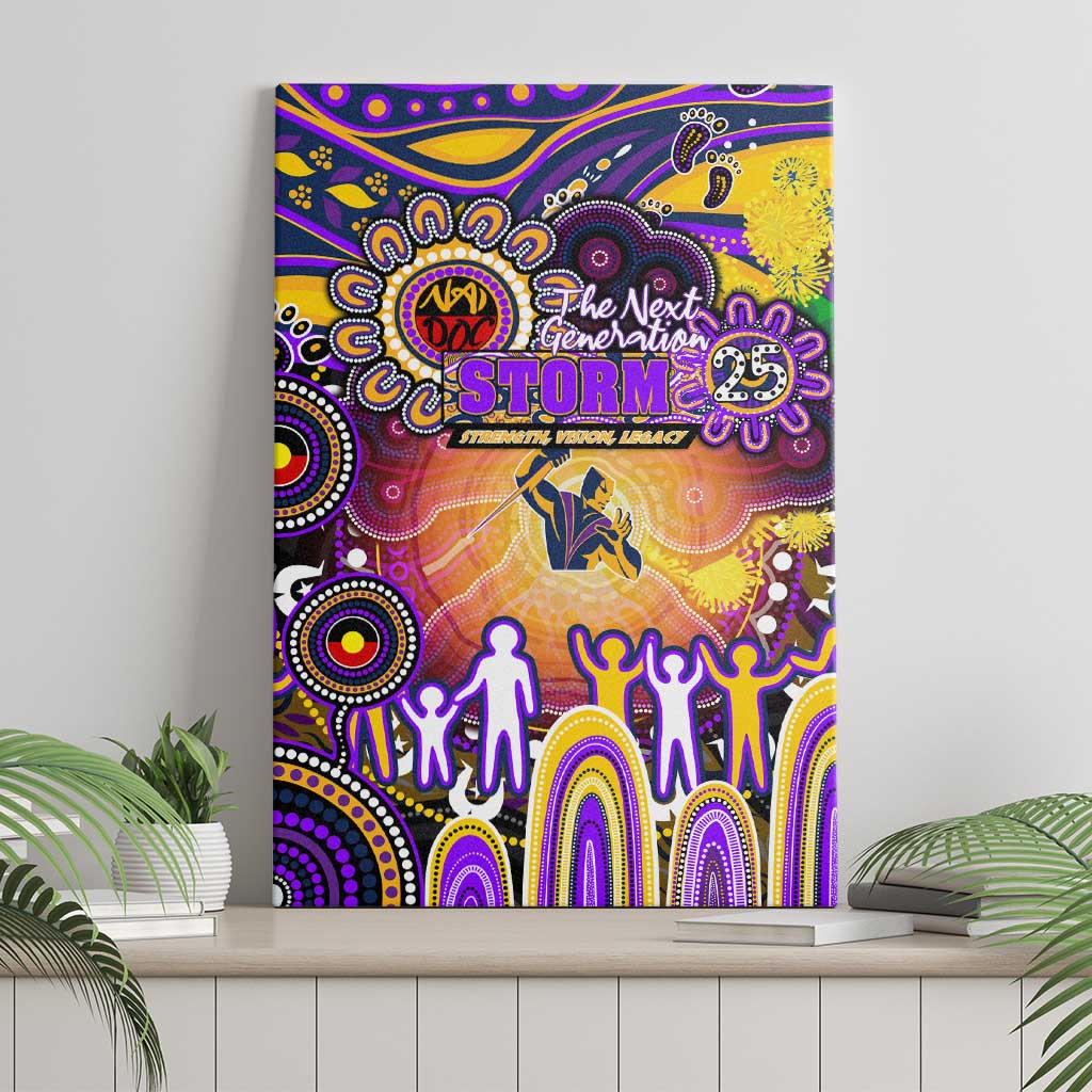 NAIDOC Week 2025 Storm Rugby Canvas Wall Art Aboriginal Dot Painting