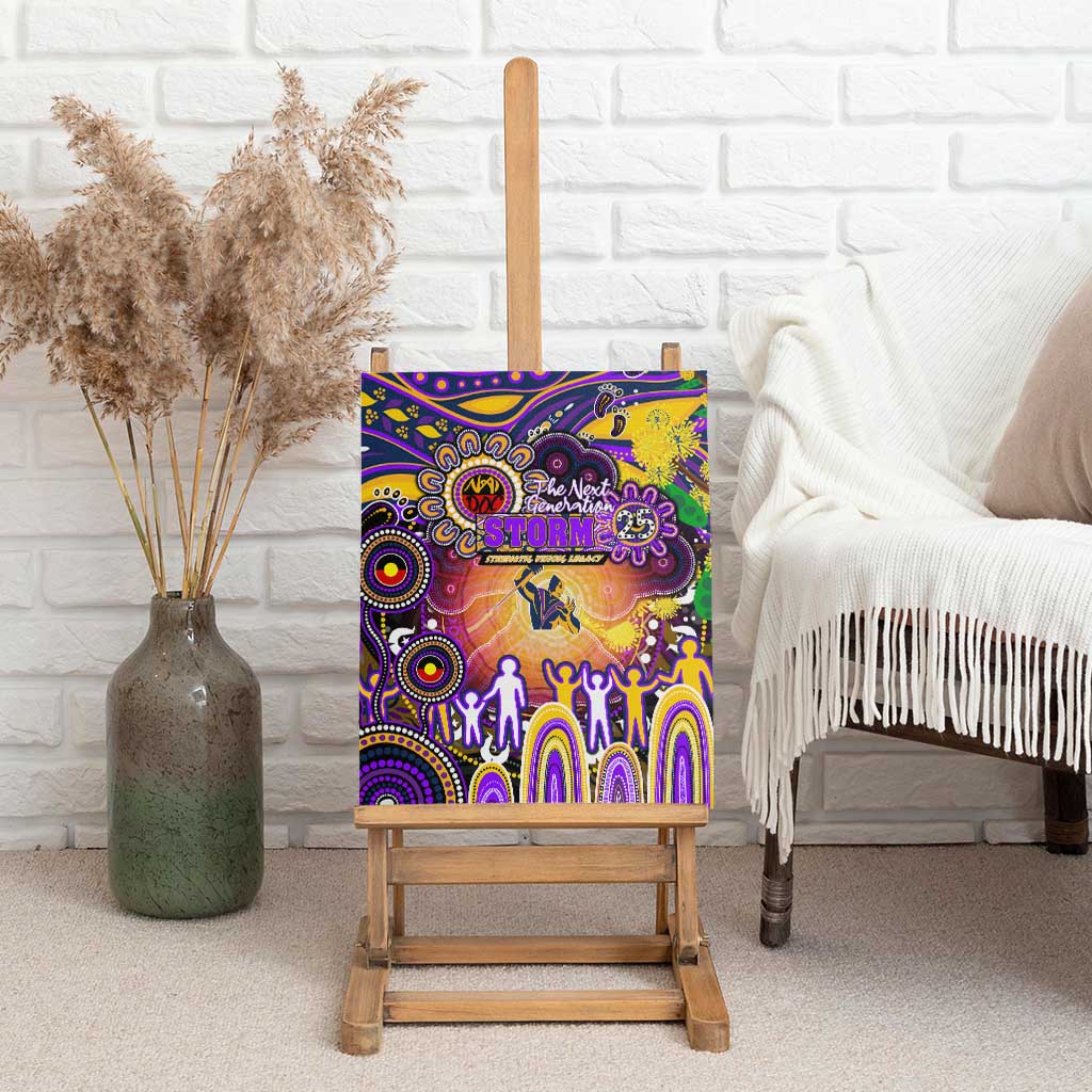 NAIDOC Week 2025 Storm Rugby Canvas Wall Art Aboriginal Dot Painting