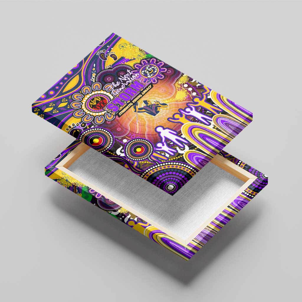 NAIDOC Week 2025 Storm Rugby Canvas Wall Art Aboriginal Dot Painting