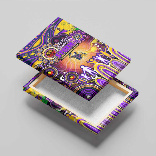 NAIDOC Week 2025 Storm Rugby Canvas Wall Art Aboriginal Dot Painting