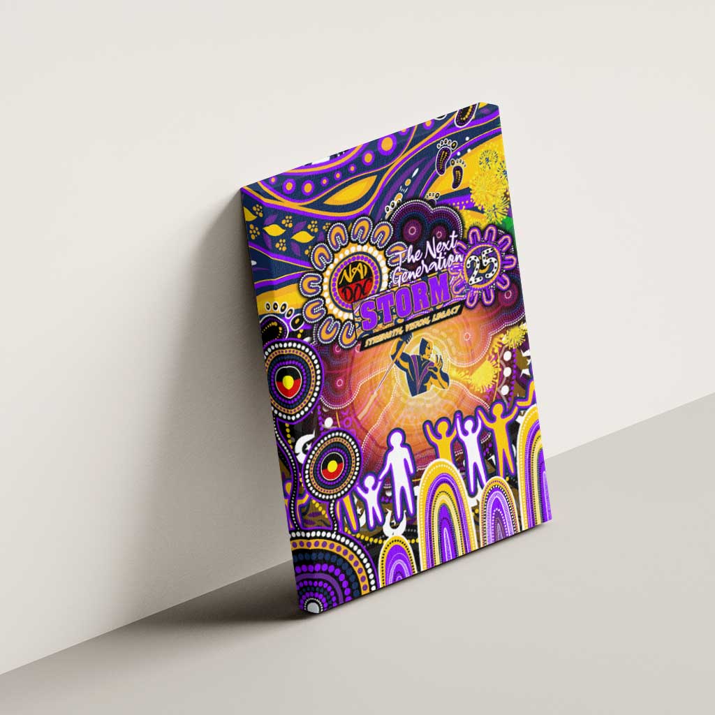NAIDOC Week 2025 Storm Rugby Canvas Wall Art Aboriginal Dot Painting