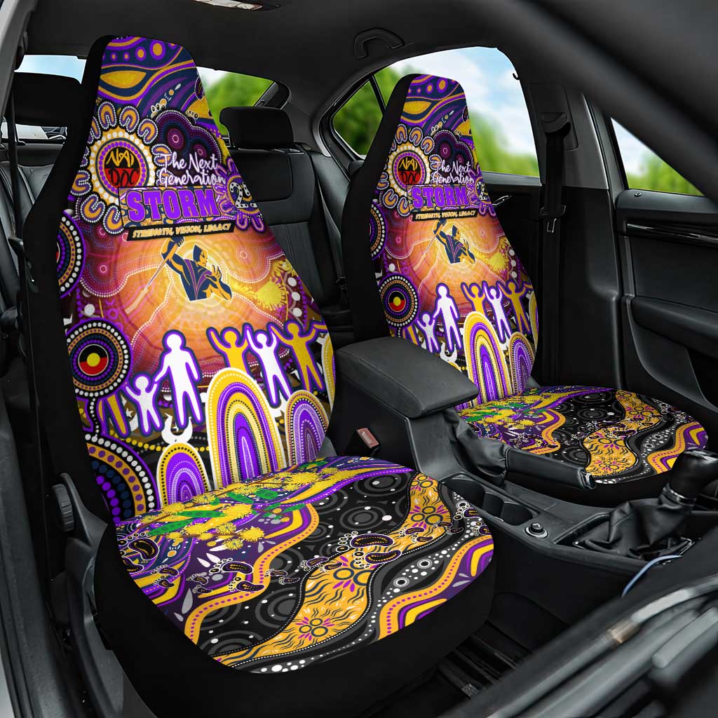 NAIDOC Week 2025 Storm Rugby Car Seat Cover Aboriginal Dot Painting