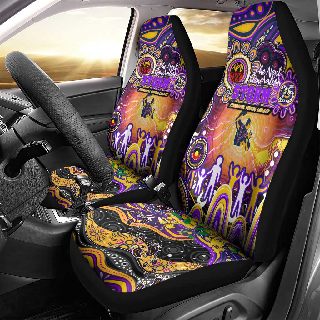 NAIDOC Week 2025 Storm Rugby Car Seat Cover Aboriginal Dot Painting